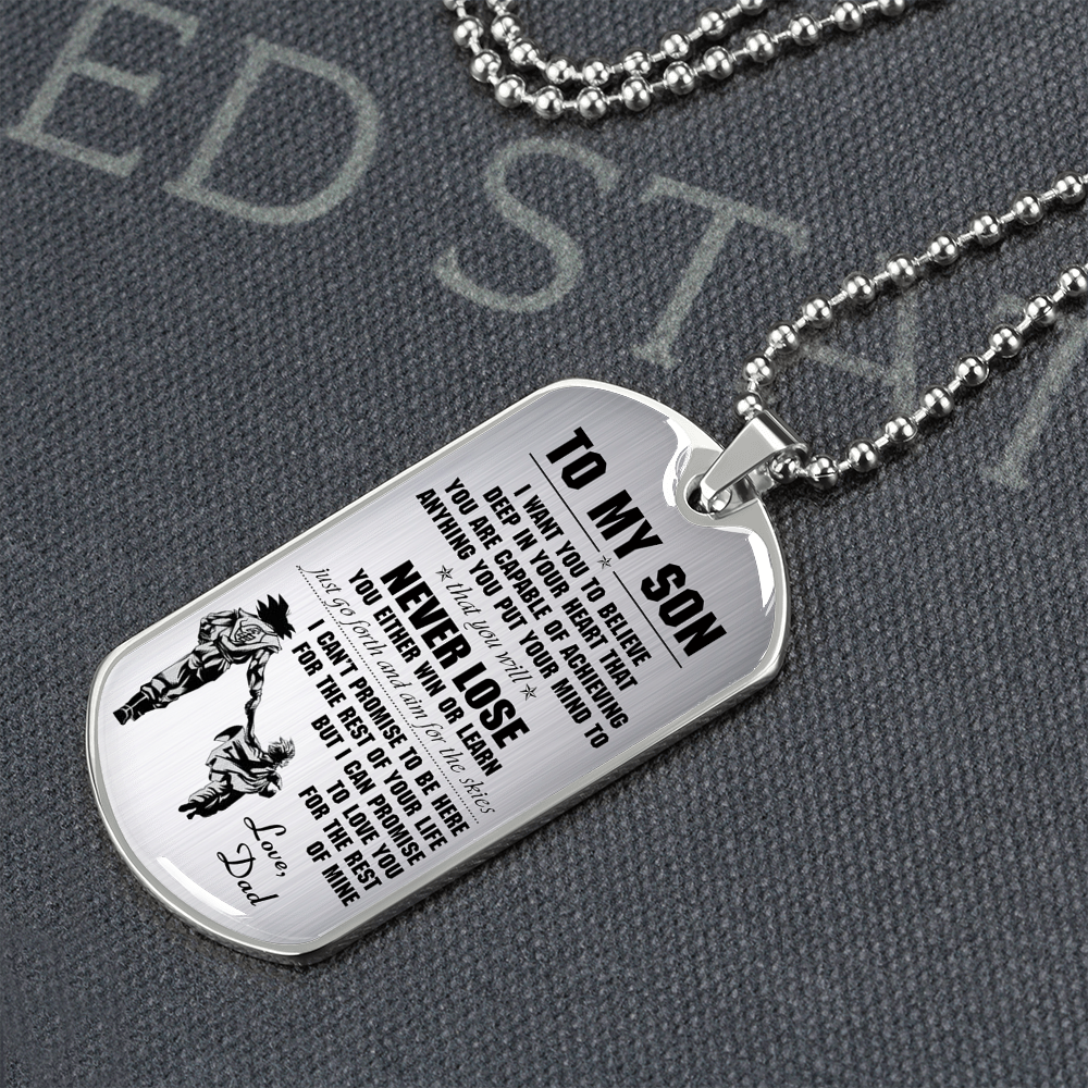 To My Son Dog Tag - Father And Son Dog Tag Pendant Gift From Daddy's 176412901160