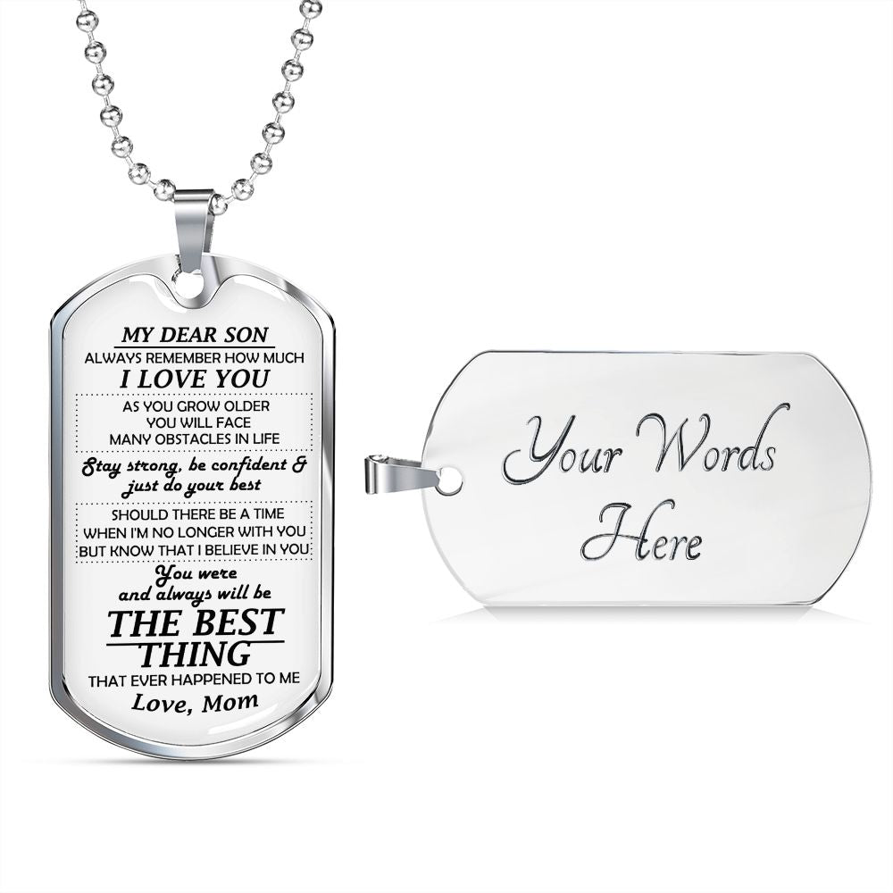 Mother And Son Dog Tag - To My Son Love Mom Pendant Necklace Gifts From Mommy 173748989778