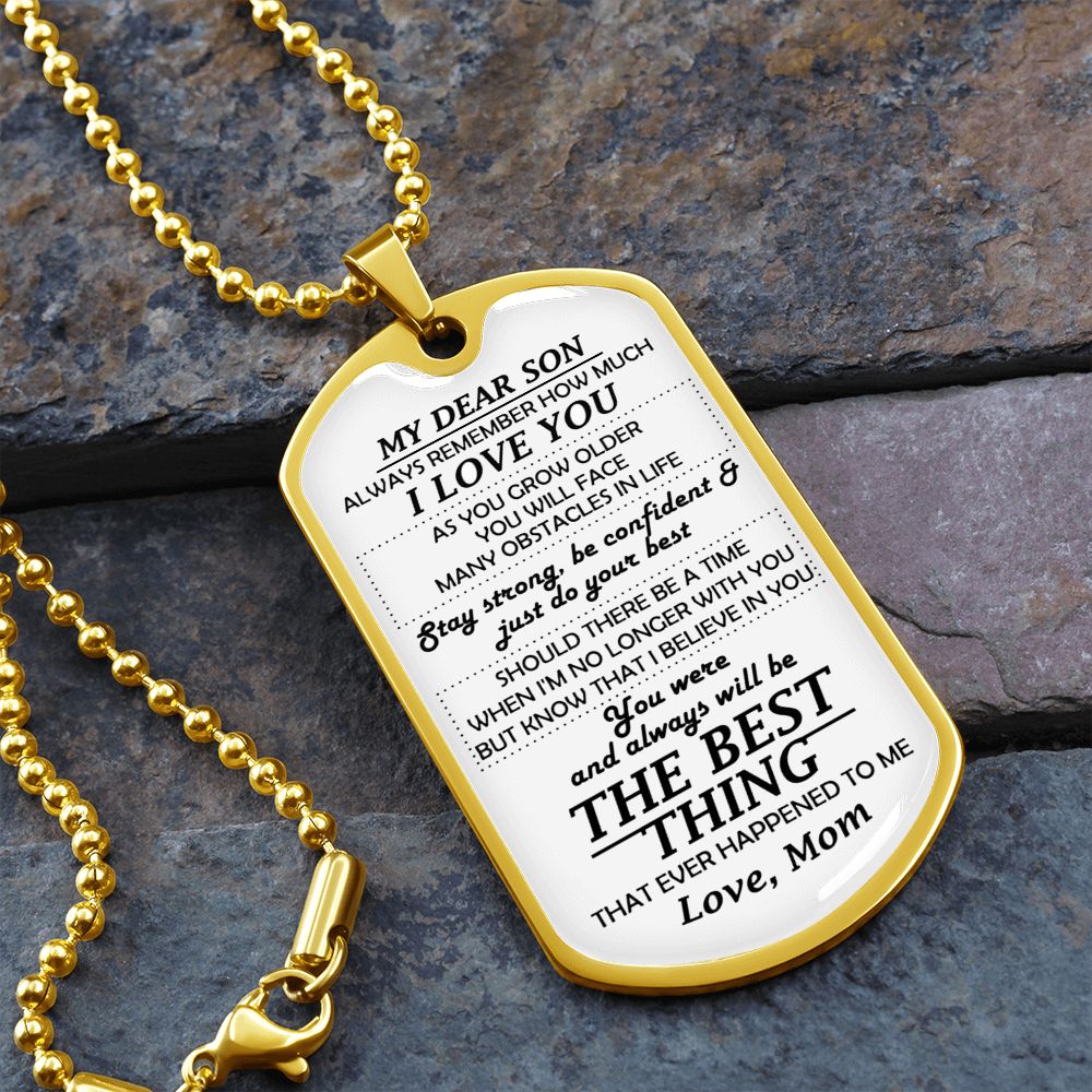 Mother And Son Dog Tag - To My Son Love Mom Pendant Necklace Gifts From Mommy 173748989778