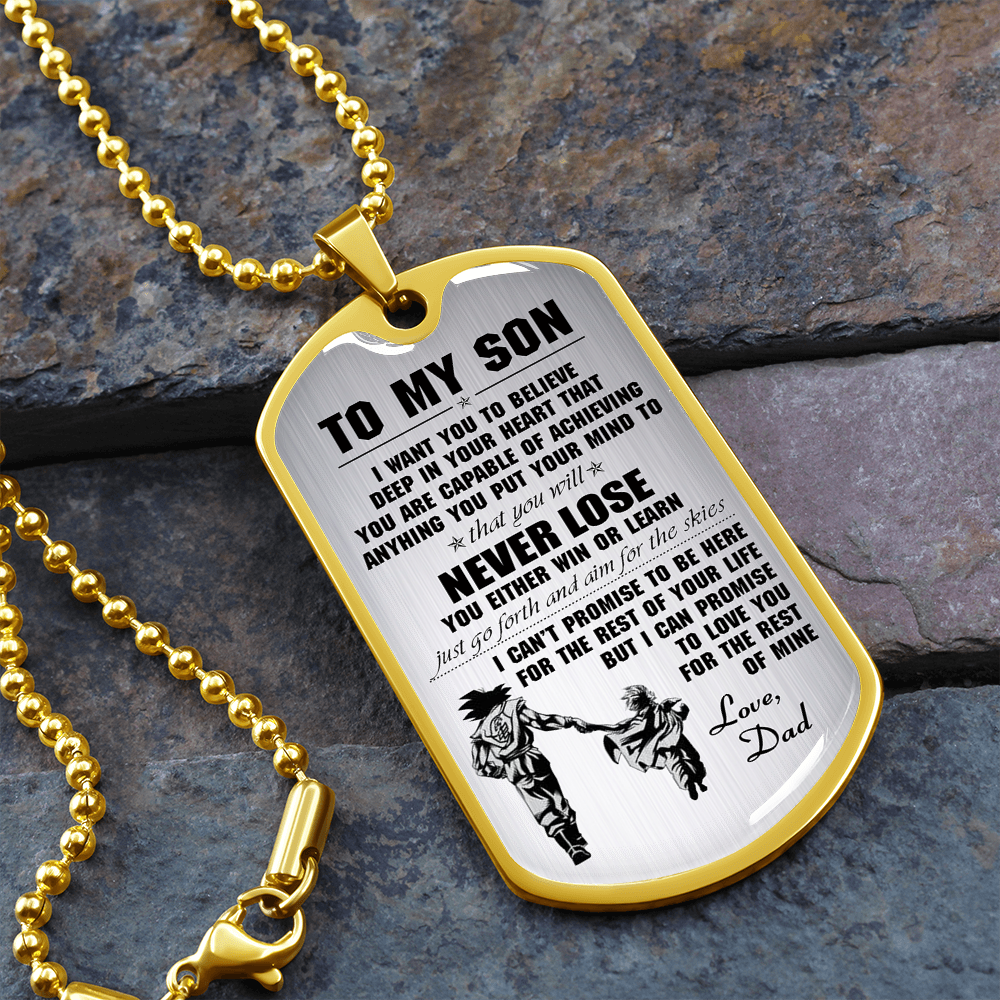 To My Son Dog Tag - Father And Son Dog Tag Pendant Gift From Daddy's 176412901160