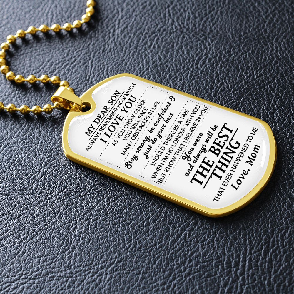 Mother And Son Dog Tag - To My Son Love Mom Pendant Necklace Gifts From Mommy 173748989778