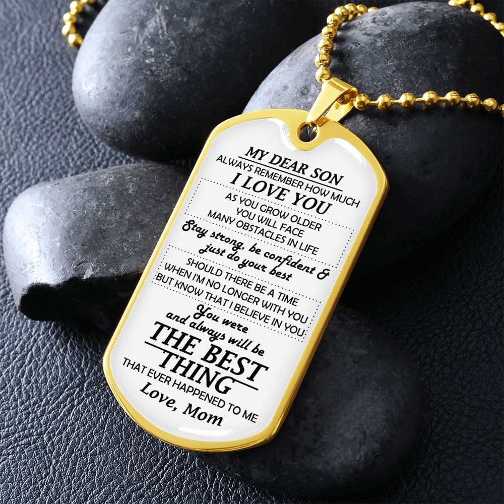 Mother And Son Dog Tag - To My Son Love Mom Pendant Necklace Gifts From Mommy 173748989778