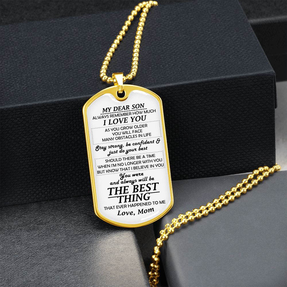 Mother And Son Dog Tag - To My Son Love Mom Pendant Necklace Gifts From Mommy 173748989778