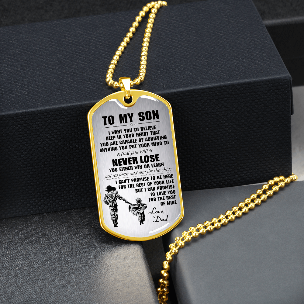 To My Son Dog Tag - Father And Son Dog Tag Pendant Gift From Daddy's 176412901160