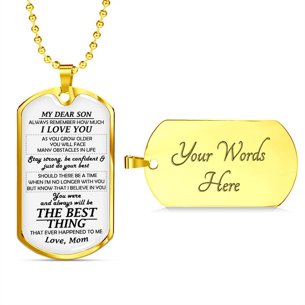 Mother And Son Dog Tag - To My Son Love Mom Pendant Necklace Gifts From Mommy 173748989778