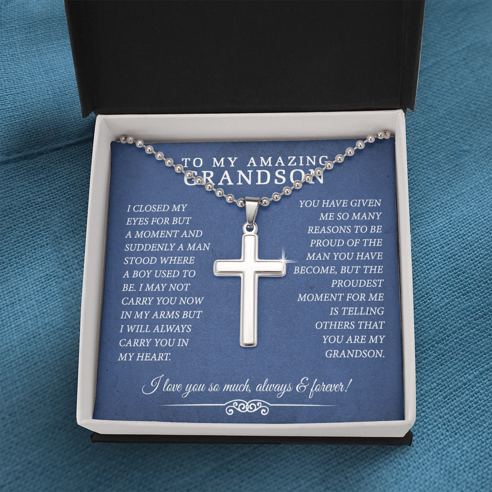 Grandson Gift, To My Grandson Necklace, Gifts For Grandson From Grandmother