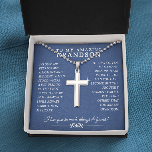 Grandson Gift, To My Grandson Necklace, Gifts For Grandson From Grandmother