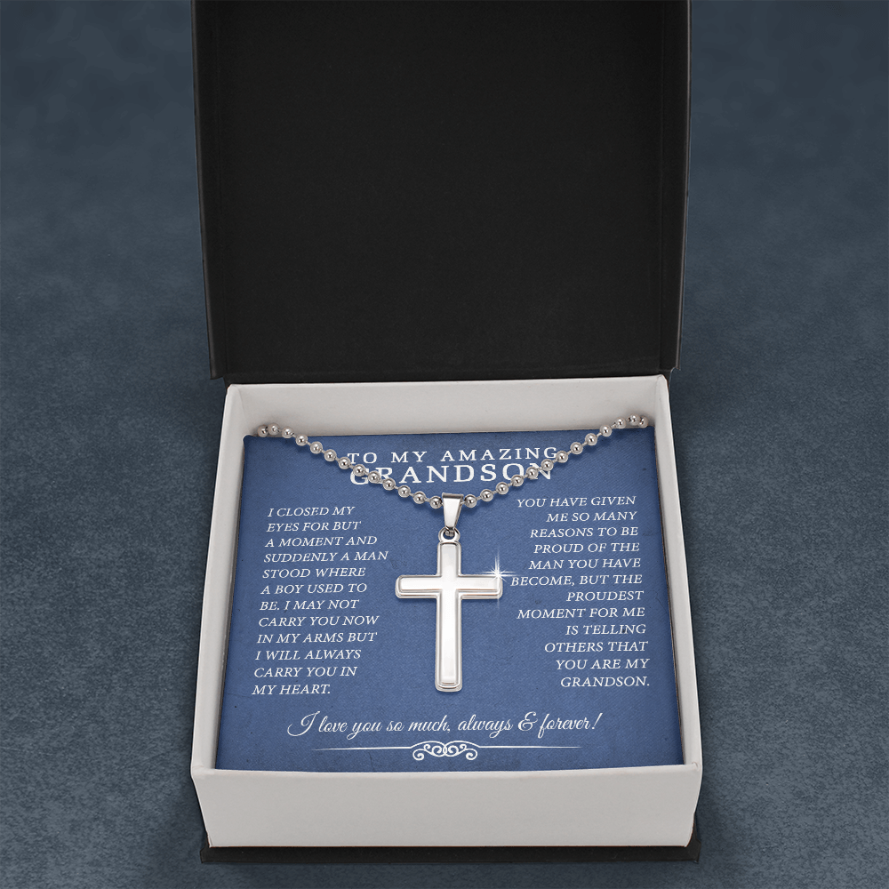 Grandson Gift, To My Grandson Necklace, Gifts For Grandson From Grandmother