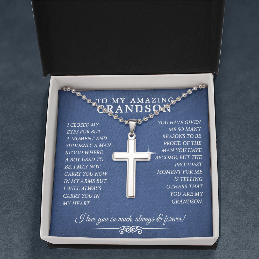 Grandson Gift, To My Grandson Necklace, Gifts For Grandson From Grandmother