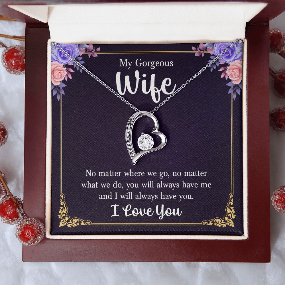 Birthday Gifts For Wife, Necklace Gifts For Wife From Husband, To My Wife Jewelry For Women , To My Wife Necklace  from Husband Wedding Anniversary Present For Wife, Beautiful Wife Jewelry Christmas15 Forever Love Necklace