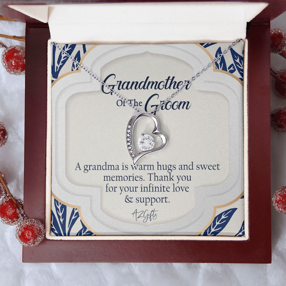 To My Grandmother Necklace, Gift for Grandmother Necklace, Mothers Day Gift For Grandma Nana, Grandma Jewelry From Grandchildren GrandKids , Jewelry Box Gift For Grandma Grandmother3 Forever Love Necklace