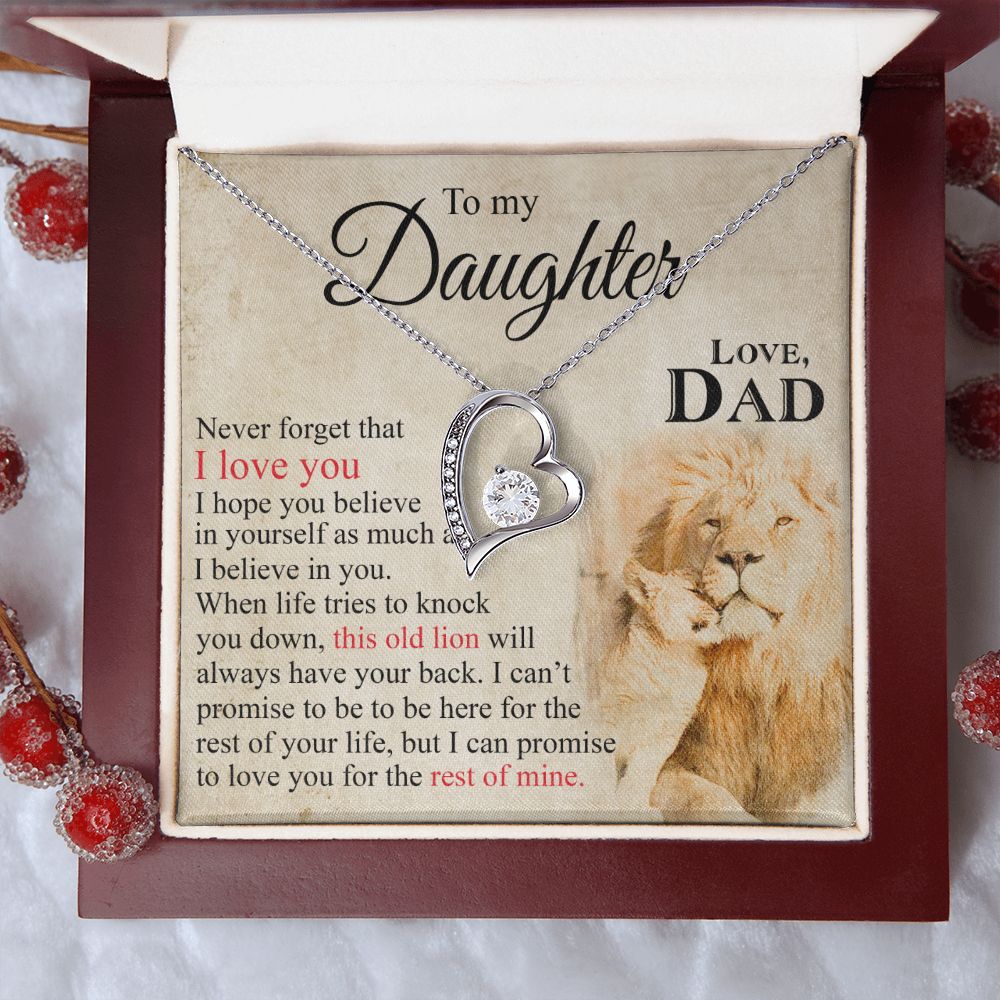 Mother Daughter Gift Ideas, To My Daughter Gift Necklace from Mom, Jewelry Pendant Present for Daughter, Birthday Christmas Gift Graduation Gifts for Daughters, Mother and Daughter Necklace 23 Forever Love Necklace