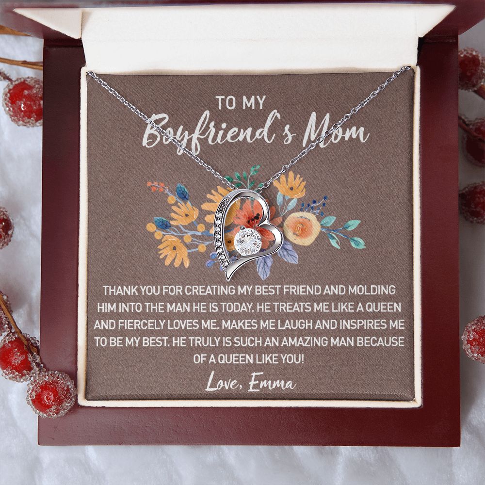 Gift for Boyfriend's Mom, Boyfriend Mom Gift, To My Boyfriends Mom's Gift, Mother's Day Gift for Boyfriends Mom, Boyfriend Mom Forever Love Necklace