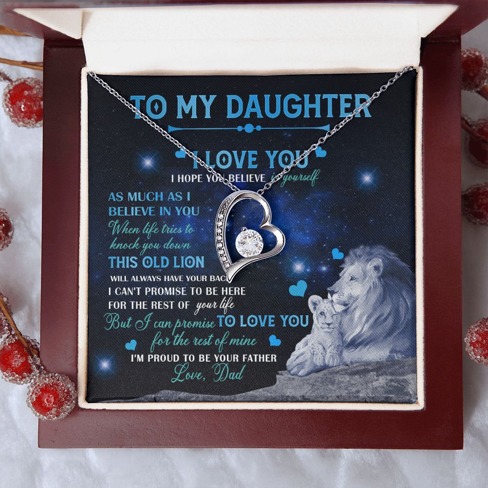 Dad To Daughter Necklace Jewelry Gift for Daughter from Dad Father Daughter Gift 175009114907 Forever Love Necklace