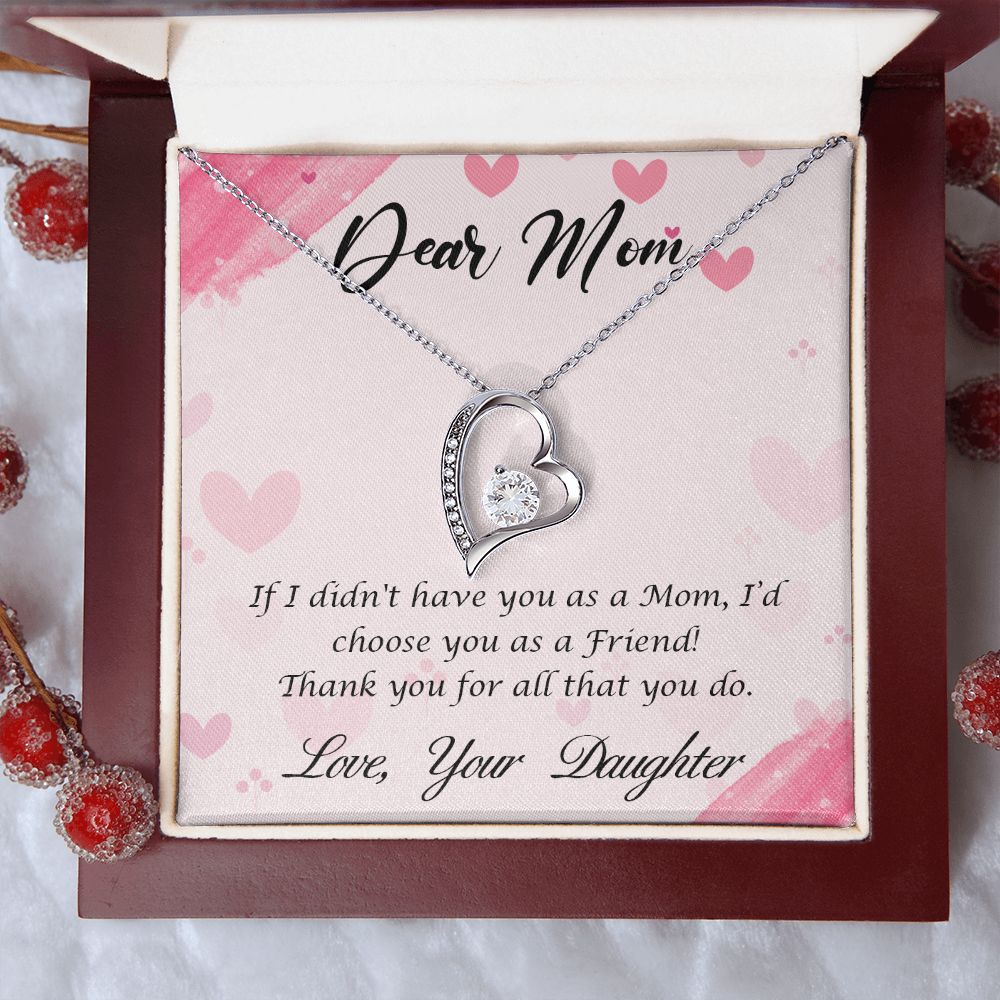To My Mom Necklace, Gift For Mom, Mother's Day Gift from Daughter, Mom Jewelry Gift for Mothers Day, Birthday Gift for Mother, Moms Gift from Daughter Son, Necklace for Mom Mother 10 Forever Love Necklace