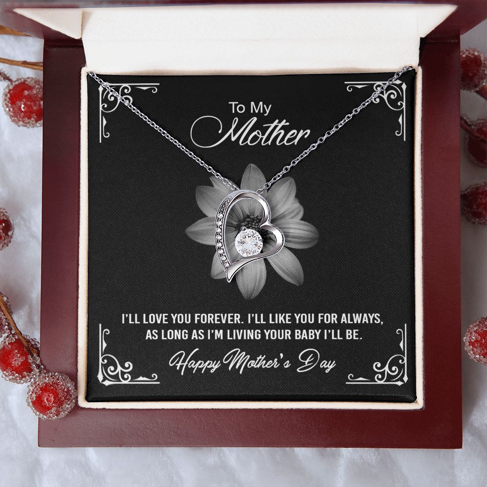 Mom Necklace Gifts for Mom from Daughter to Mom Gifts for Mothers Day from Daughter, To My Mom Necklace from Daughter to Mom Birthday Gifts Necklace with Message Card and Gift Box2247 Forever Love Necklace