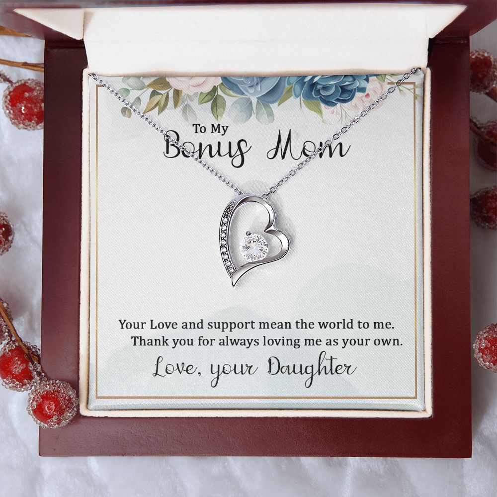 Mother Daughter Necklace as Daughter Gift from Mom, Mom Necklace as Christmas Gift for Mom from Son, Birthday Gift for Mother in Law Necklace, Bonus Mom Gifts for Step Mom Necklace6 Forever Love Necklace