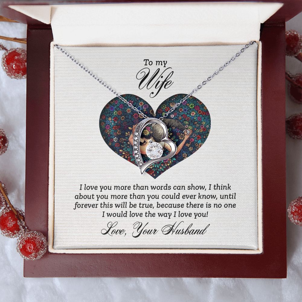Birthday Gifts For Wife, Necklace Gifts For Wife From Husband, To My Wife Jewelry For Women , To My Wife Necklace  from Husband Wedding Anniversary Present For Wife, Beautiful Wife Jewelry Christmas23 Forever Love Necklace