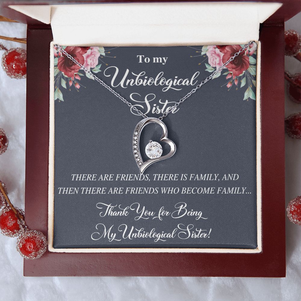 Unbiological Sister Alluring Beautiful Necklace, Best Friend Necklace, Soul Gift Forever Love Necklace