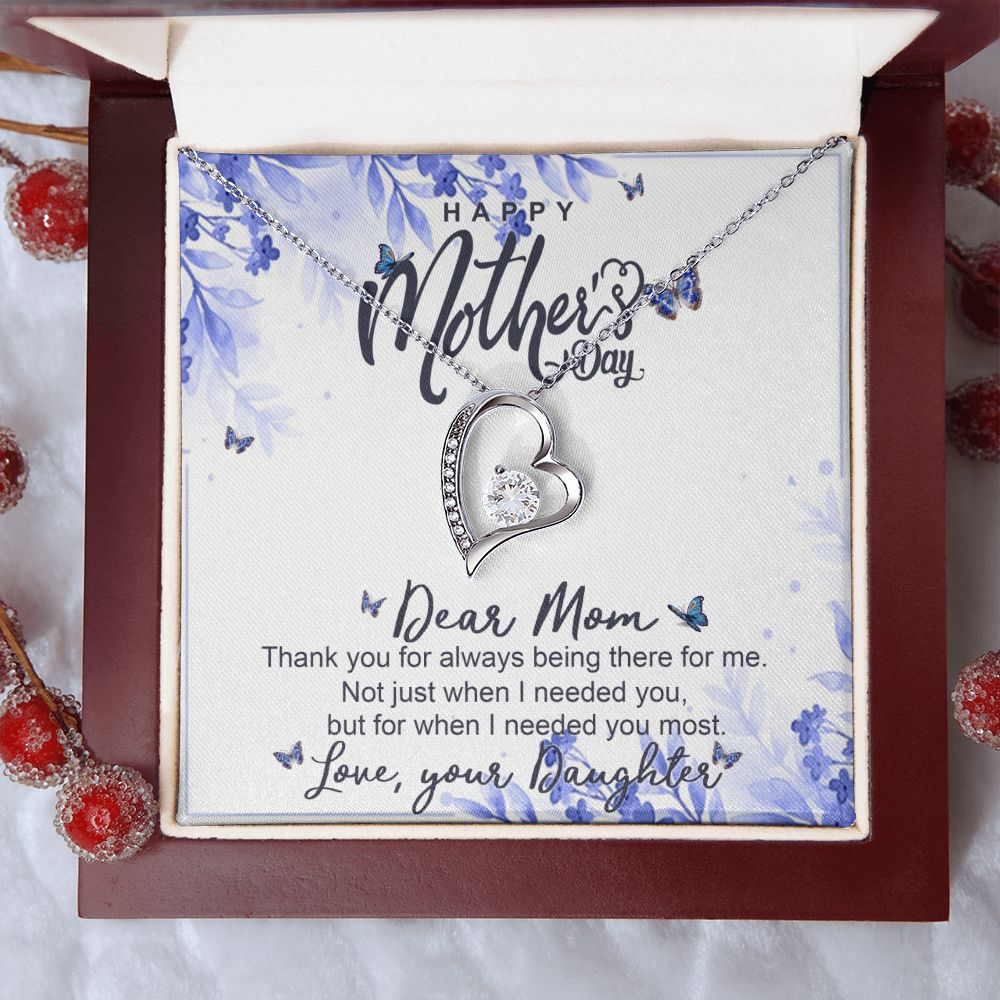 Happy Mother Day, Mothers Day Gifts Necklace, Gifts For Mom From Daughter Or Son Forever Love Necklace