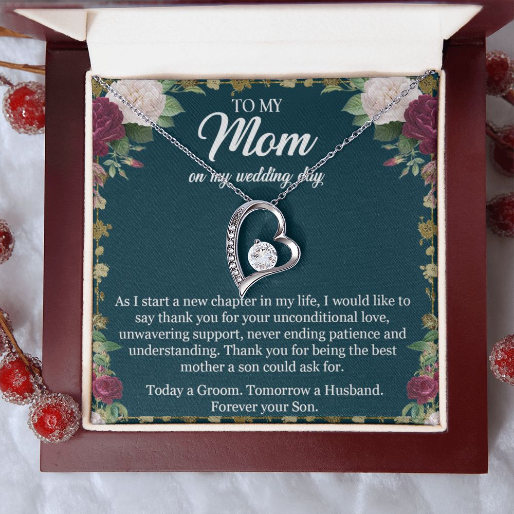 To My Mom Necklace, Gift For Mom, Mother's Day Gift from Daughter, Mom Jewelry Gift for Mothers Day, Birthday Gift for Mother, Moms Gift from Daughter Son, Necklace for Mom Mother 3 Forever Love Necklace