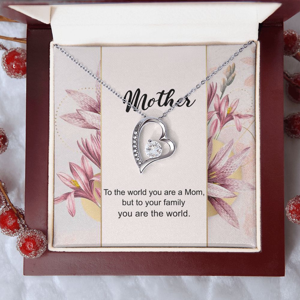 Mom Necklace Gifts for Mom from Daughter to Mom Gifts for Mothers Day from Daughter, To My Mom Necklace from Daughter to Mom Birthday Gifts Necklace with Message Card and Gift Box7 Forever Love Necklace