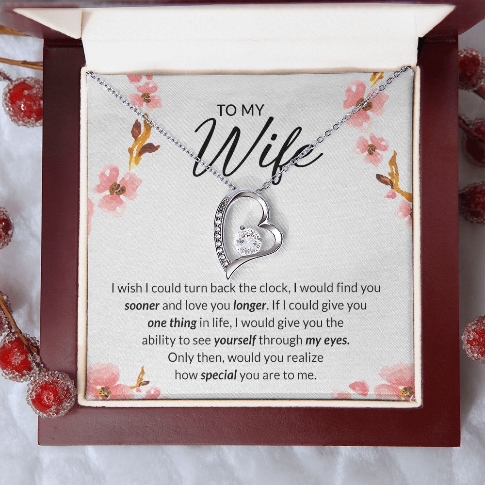 Birthday Gifts For Wife, Necklace Gifts For Wife From Husband, To My Wife Jewelry For Women , To My Wife Necklace  from Husband Wedding Anniversary Present For Wife, Beautiful Wife Jewelry Christmas11 Forever Love Necklace
