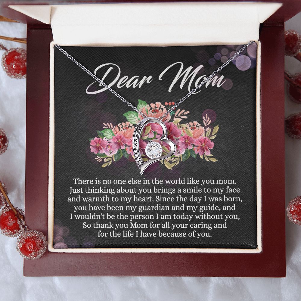 To My Mom Necklace, Mothers Day Gift From Daughter, Mom Gifts Idea, Mothers Day Necklace From Daughter, Mothers Day Gift From Son, Gift For Mom From Son, Mothers Day Jewelry Box Forever Love Necklace