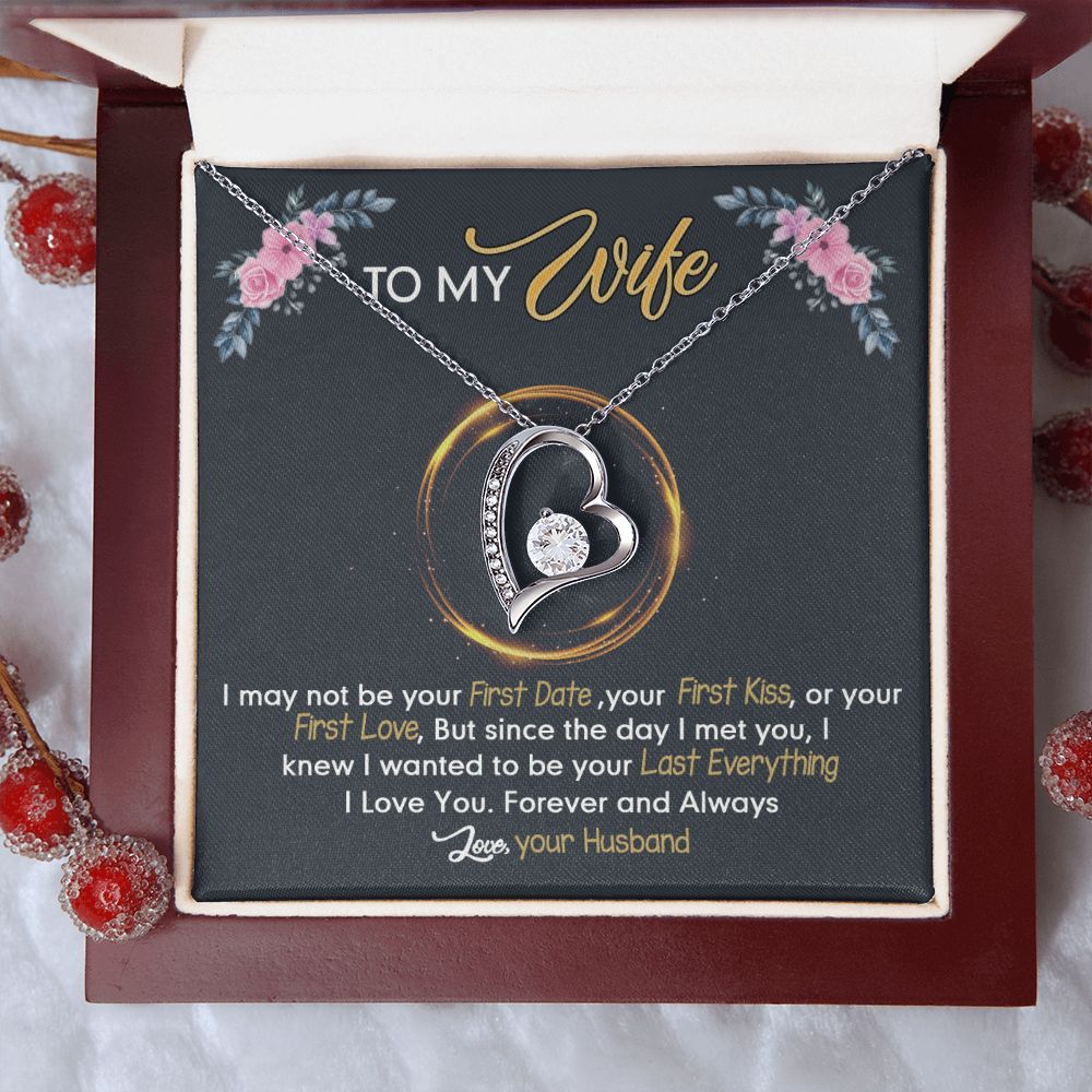 Birthday Gifts For Wife, Necklace Gifts For Wife From Husband, To My Wife Jewelry For Women , To My Wife Necklace  from Husband Wedding Anniversary Present For Wife, Beautiful Wife Jewelry Christmas24 Forever Love Necklace