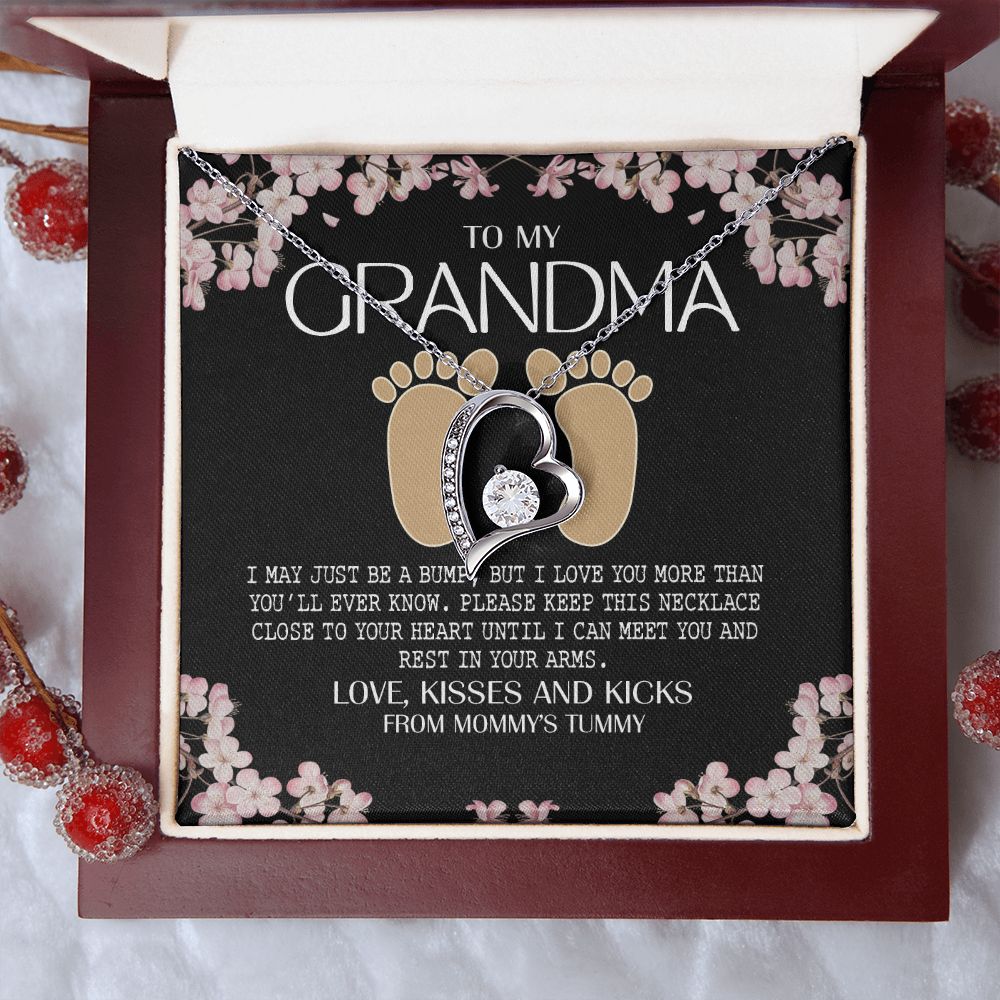 To My Grandma Necklace, Gift for Grandmother Necklace, Mothers Day Gift For Grandma Nana, Grandma Jewelry From Grandchildren GrandKids , Jewelry Box Gift For Grandma Grandmother16 Forever Love Necklace