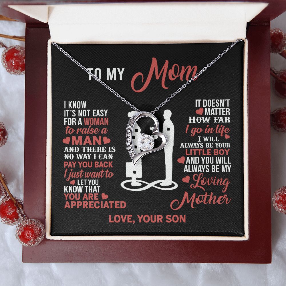 Mom Necklace Mothers Day Gift From Son To My Mom Forevere Love Necklace Gift Mom Forever Love Necklace