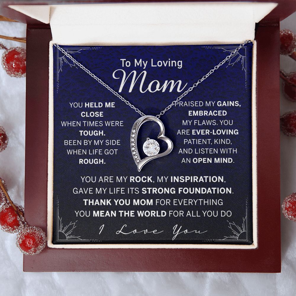To My Mom Necklace, Gift For Mom, Mother's Day Gift from Daughter, Mom Jewelry Gift for Mothers Day, Birthday Gift for Mother, Moms Gift from Daughter Son, Necklace for Mom Mother Forever Love Necklace