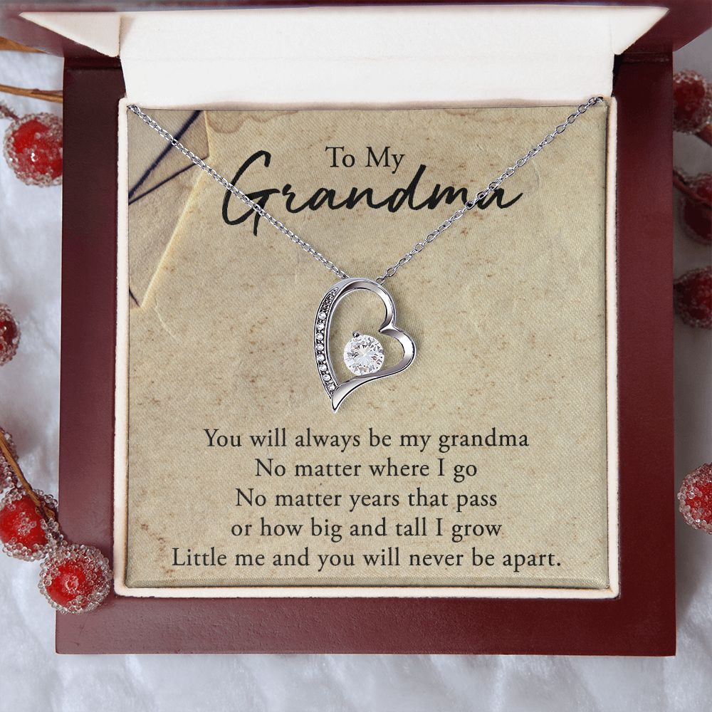 To My Grandma Necklace, Gift for Grandmother Necklace, Mothers Day Gift For Grandma Nana, Grandma Jewelry From Grandchildren GrandKids , Jewelry Box Gift For Grandma Grandmother5 Forever Love Necklace