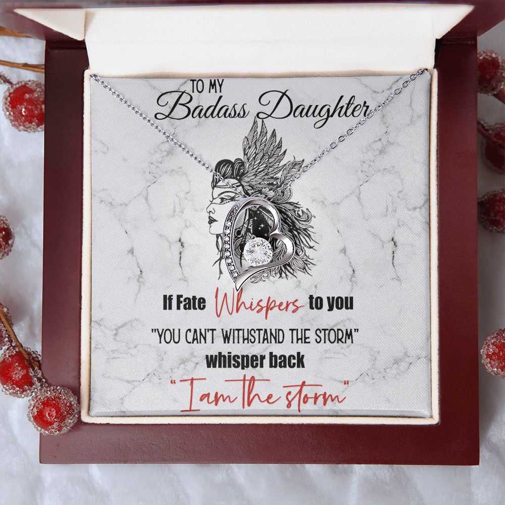 Bonus Daughter Gifts From Stepdad, Step Daughter Gifts From Stepmom, Stepdaughter Gifts From Stepdad, Father Stepdaughter Necklace, To My Bonus Daughter Necklaces, Christmas Gifts For Bonus10 Forever Love Necklace