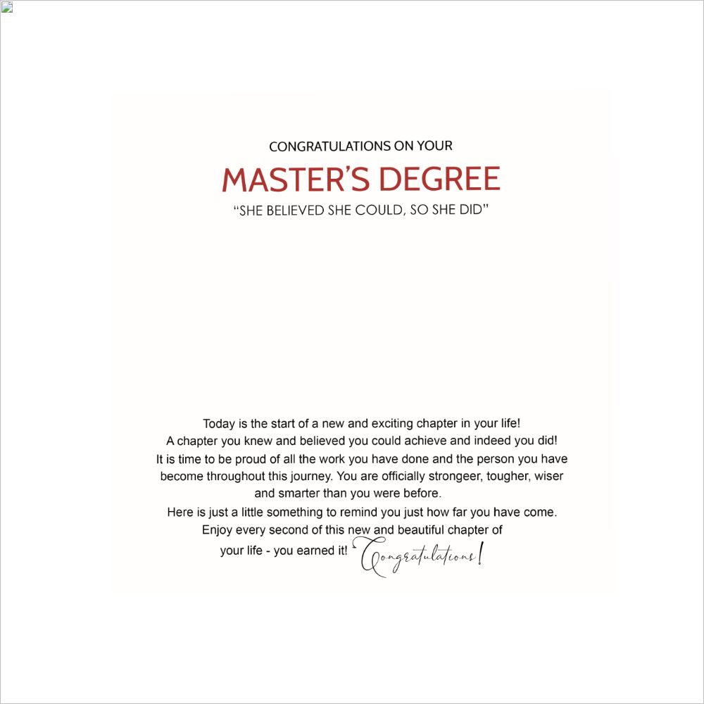 Master's Degree Graduation Gift Necklace, Masters Student Necklace Gift, Master's Student MBA Graduation Congrats Graduation Pendants Gift For Daughter, Granddaughter, Niece, Sister Forever Love Necklace