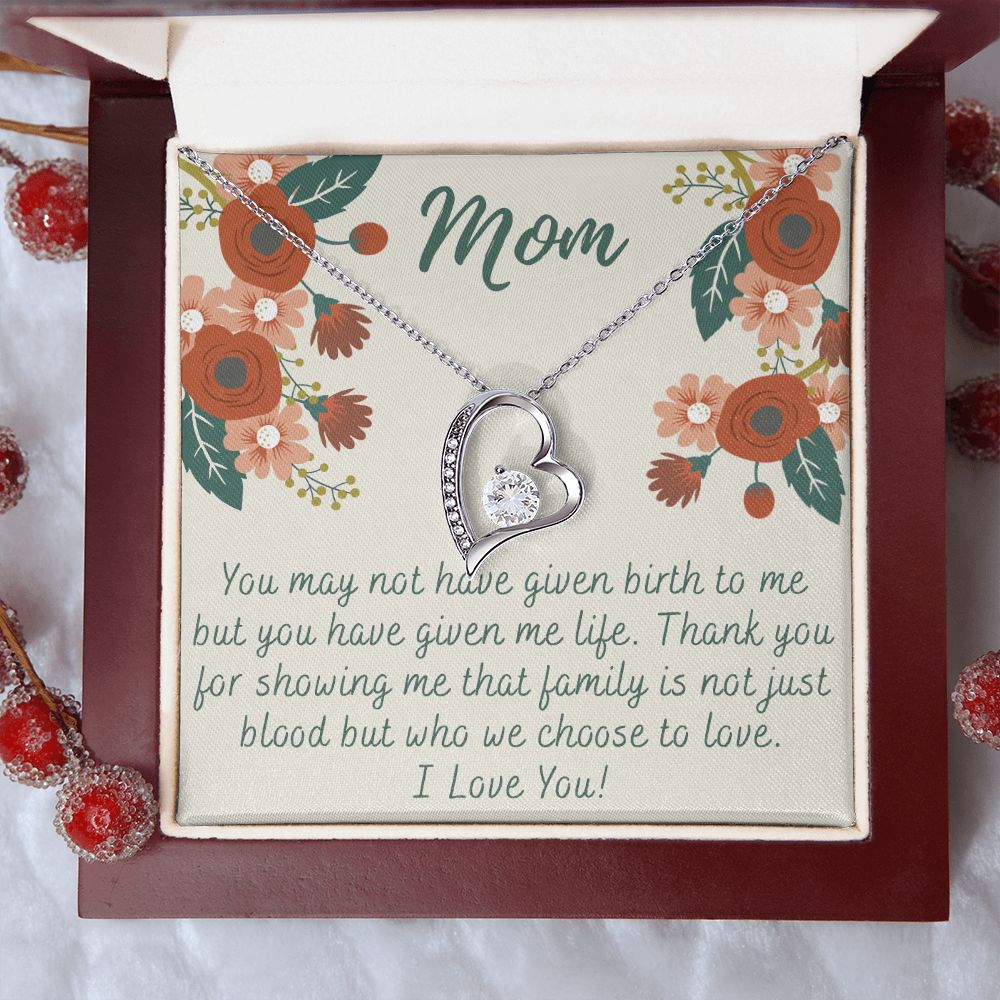 To My Mom Love Knot Necklace Gift for Stepmom Birthday Present Idea for Mother Forever Love Necklace