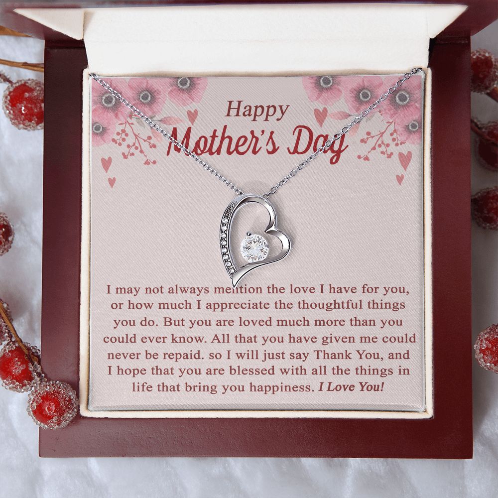 vTo My Mom Angel Mother Necklace Pendant Gift From Daughter Or Son With Message Card Gift For Mom Forever Love Necklace