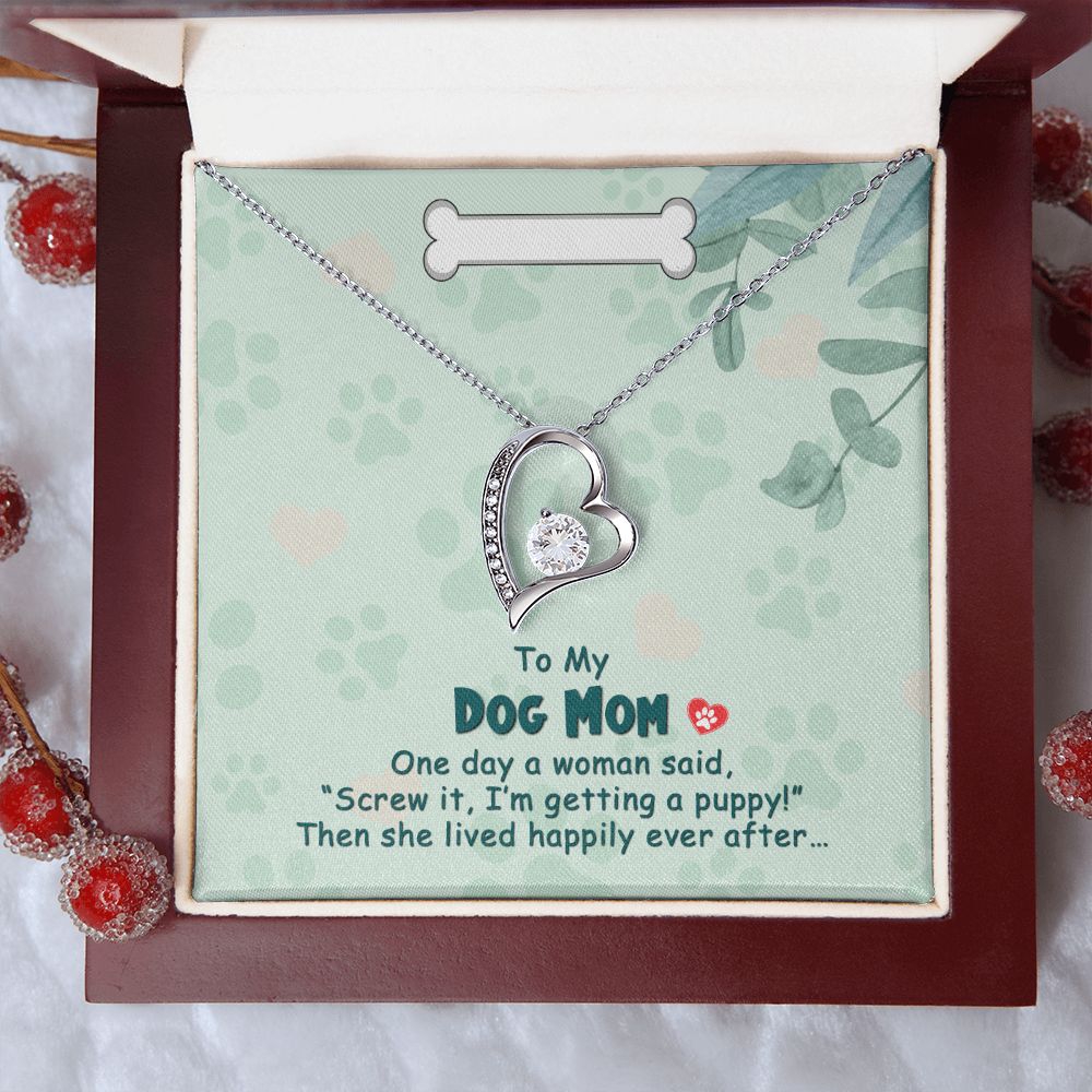 Love Knot Necklace, Dog Mom Gift For Mother's Day, Dog Mom Necklace For Women, Dog Mama Sentimental Gift, Dog Lover Gifts For Her, Unique1 Forever Love Necklace