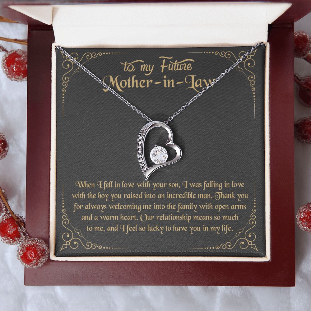 Mother in Law Necklace, Jewelry for Women, Future Mother in Law Gifts from Daughter in Law, Mother of Bride Gifts For Mother in Law, Birthday Gifts For Mother In Law From Daughter In Law10 Forever Love Necklace
