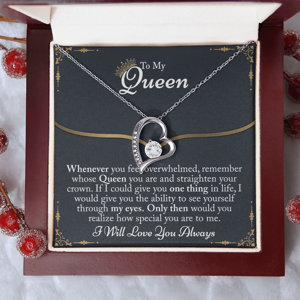 To My Queen Gift For Her Jewelry Gift Her Gift for Her Christmas Necklace Forever Love Necklace
