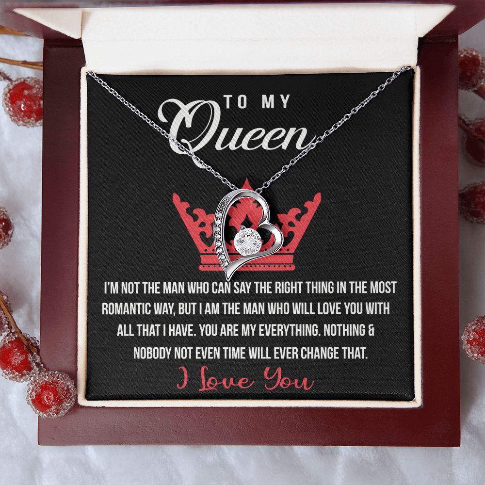 To My Queen Love Knot Necklace, Gift For Wife Girlfriend Soulmate Future Wife Forever Love Necklace