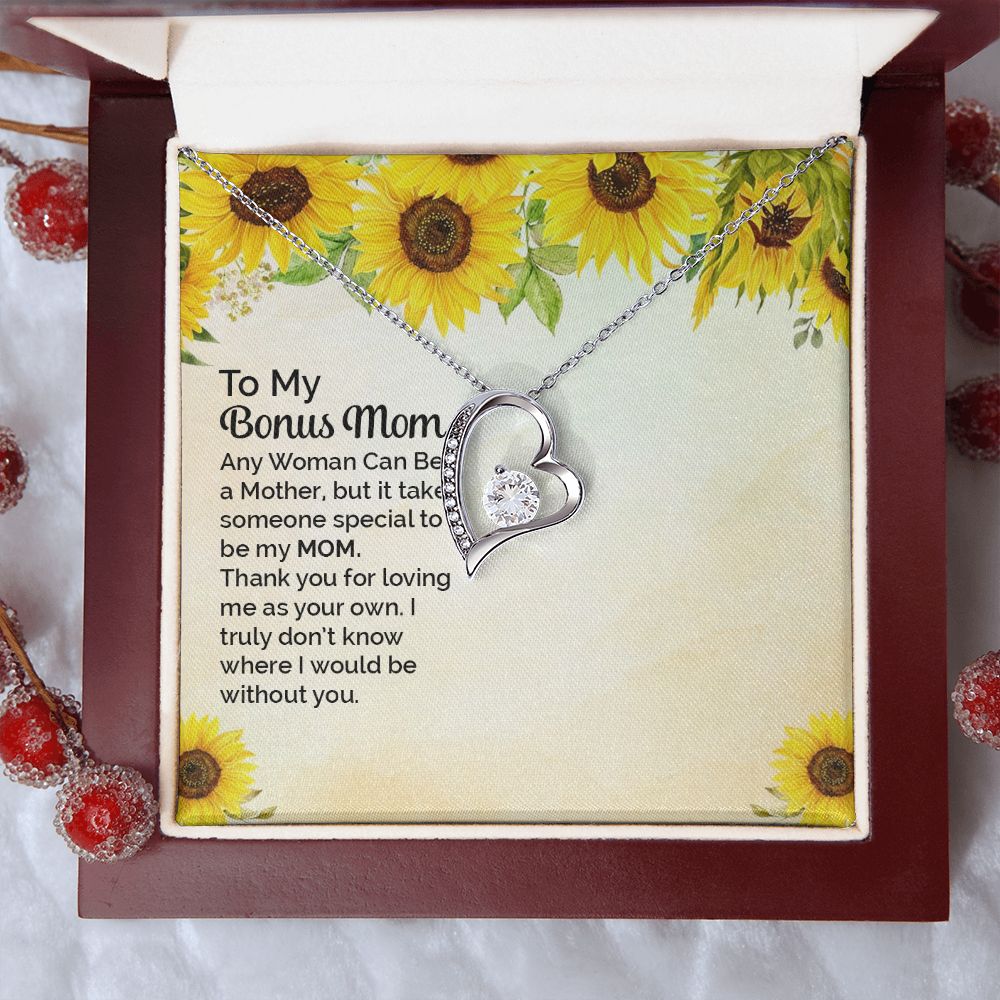 Mother Daughter Necklace as Daughter Gift from Mom, Mom Necklace as Christmas Gift for Mom from Son, Birthday Gift for Mother in Law Necklace, Bonus Mom Gifts for Step Mom Necklace3 Forever Love Necklace