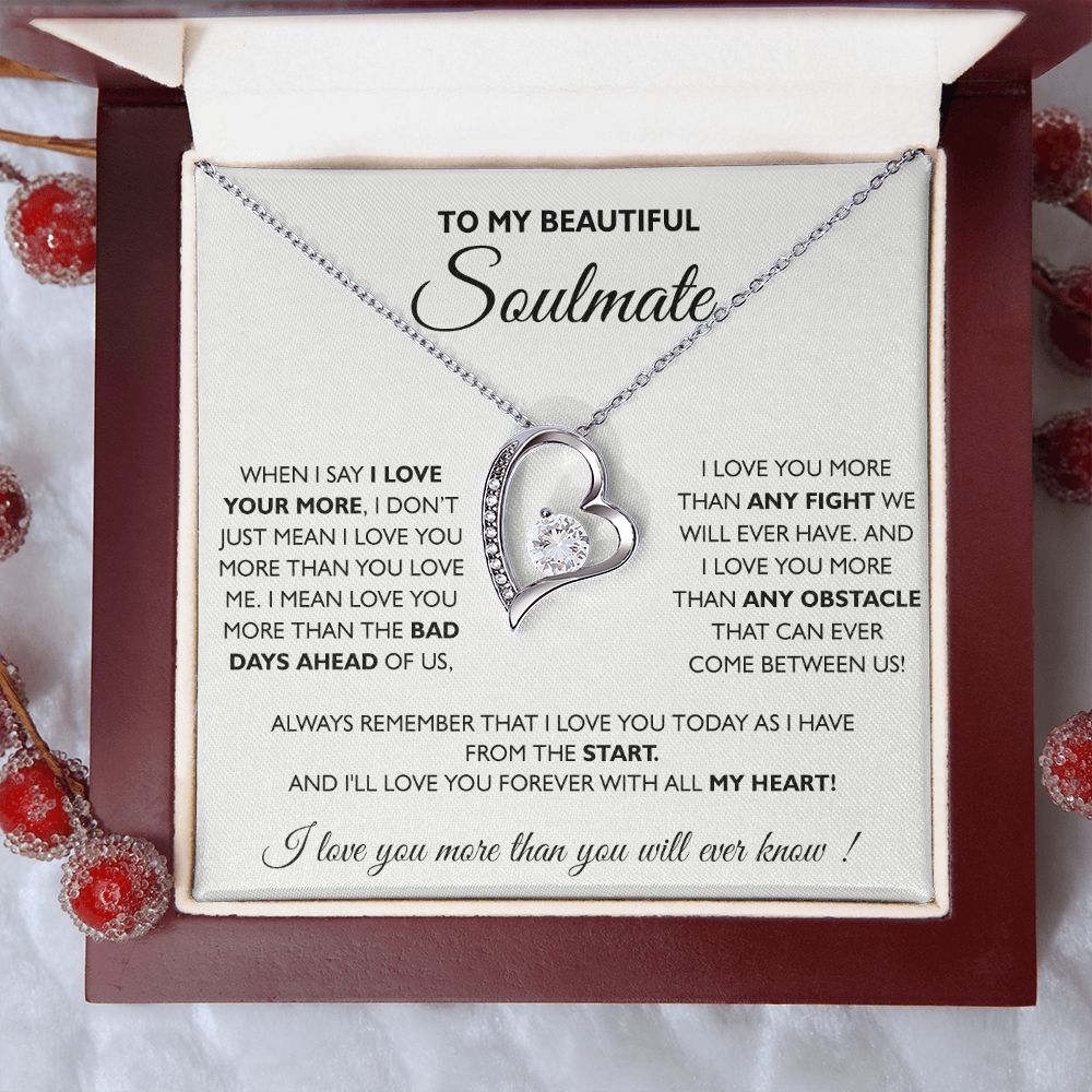 To My Soulmate Necklace Eternal Hope Necklace Valentine Day gift for Soulmate 175133533988 Forever Love Necklace