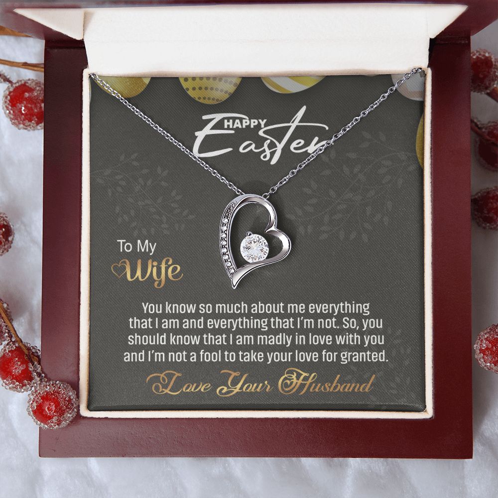 To my Wife Love Knot Necklace, Easter Gift for Wife Necklace, Easter Necklace Forever Love Necklace