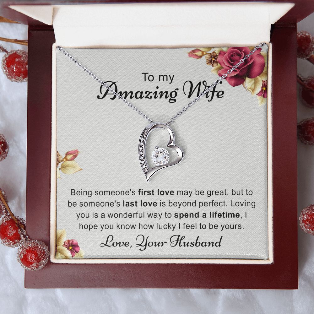 Birthday Gifts For Wife, Necklace Gifts For Wife From Husband, To My Wife Jewelry For Women , To My Wife Necklace  from Husband Wedding Anniversary Present For Wife, Beautiful Wife Jewelry Christmas 6 Forever Love Necklace
