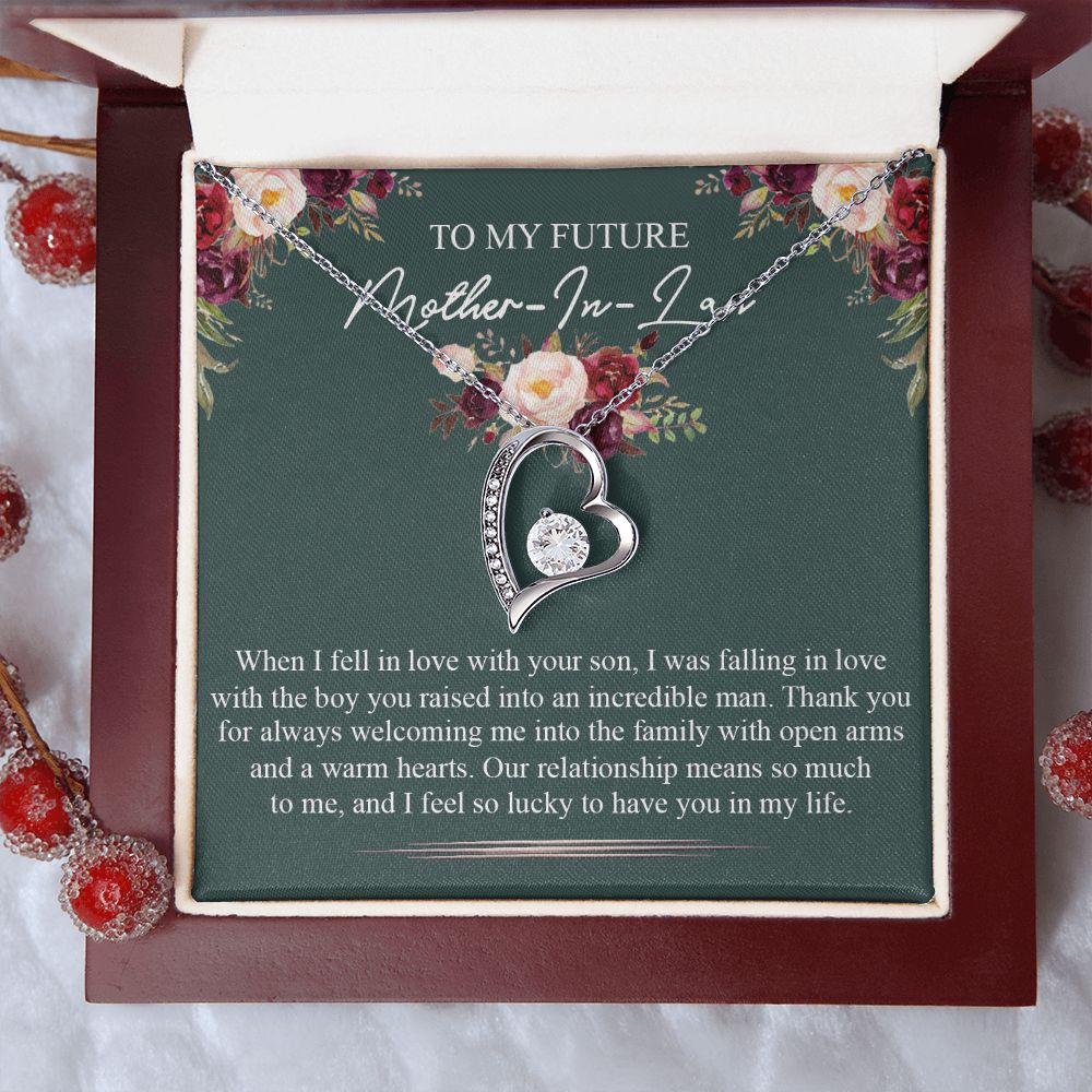 Mother in Law Necklace, Jewelry for Women, Future Mother in Law Gifts from Daughter in Law, Mother of Bride Gifts For Mother in Law, Birthday Gifts For Mother In Law From Daughter In Law5 Forever Love Necklace
