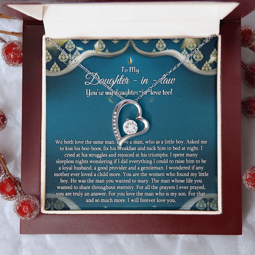 Daughter In Law Gifts Ideas, Daughter In Law Necklace, Gifts For Future Daughter In Law, Daughter In Law Birthday Gifts, Daughter-in-law Gifts From Mother In Law, Birthday Gifts For Daughter2 Forever Love Necklace