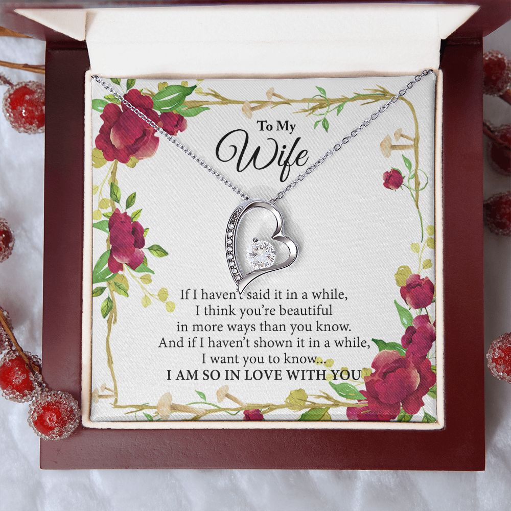 Birthday Gifts For Wife, Necklace Gifts For Wife From Husband, To My Wife Jewelry For Women , To My Wife Necklace  from Husband Wedding Anniversary Present For Wife, Beautiful Wife Jewelry Christmas19 Forever Love Necklace