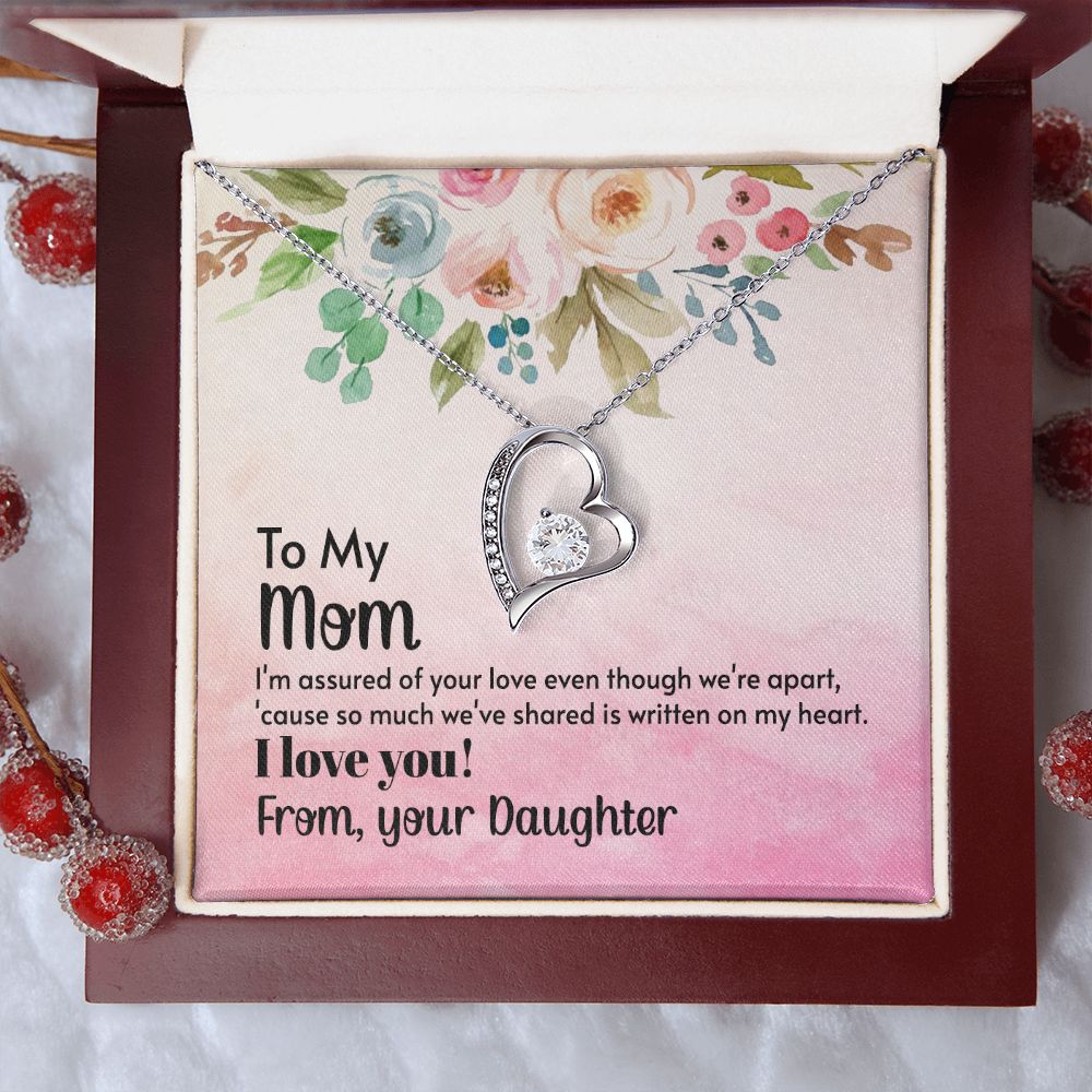 To My Mom Necklace, Gift For Mom, Mother's Day Gift from Daughter, Mom Jewelry Gift for Mothers Day, Birthday Gift for Mother, Moms Gift from Daughter Son, Necklace for Mom Mother 21 Forever Love Necklace