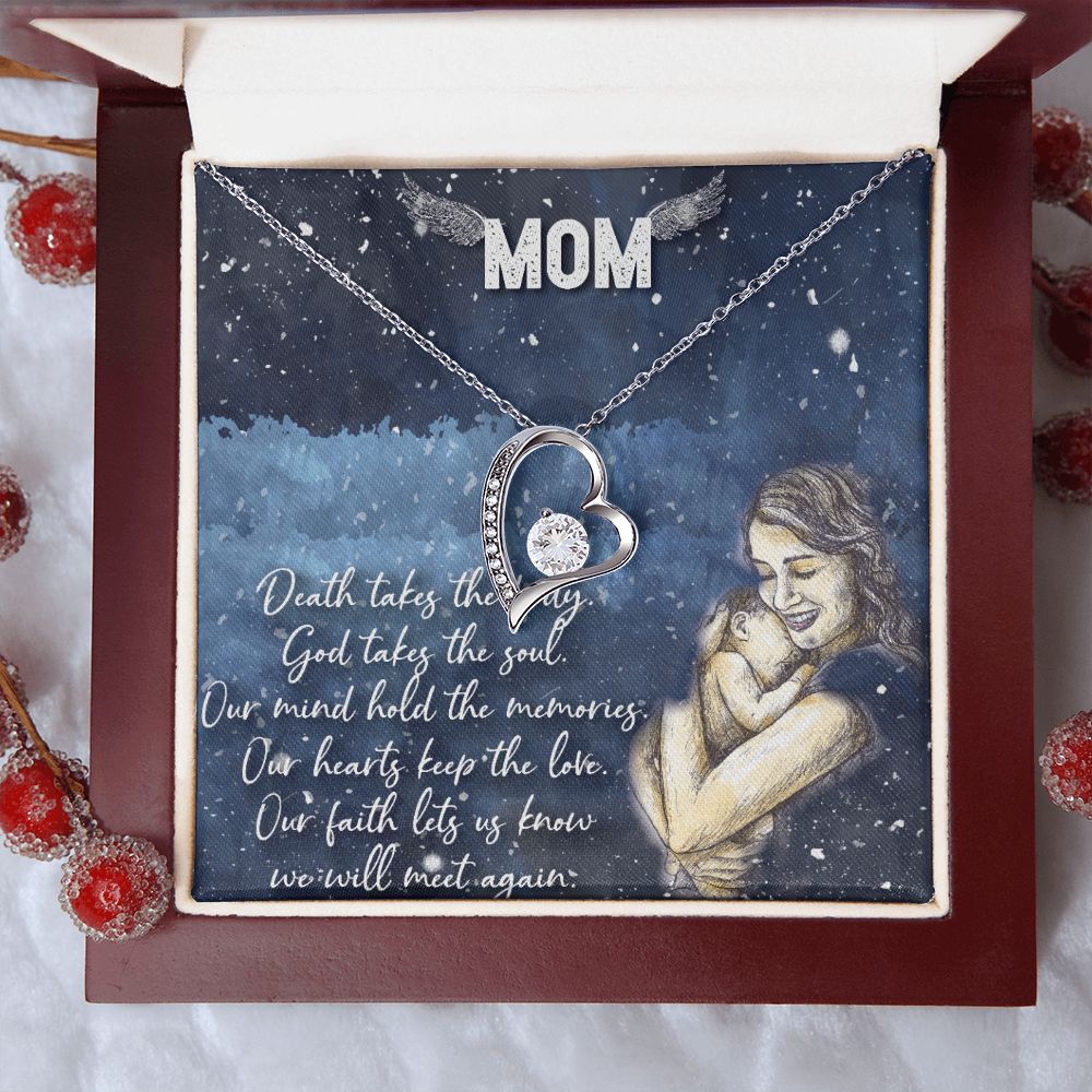 To My Mom Necklace Pendant Gift From Daughter Your Faith Lets Us Know With Message Card Gift For Mom Forever Love Necklace